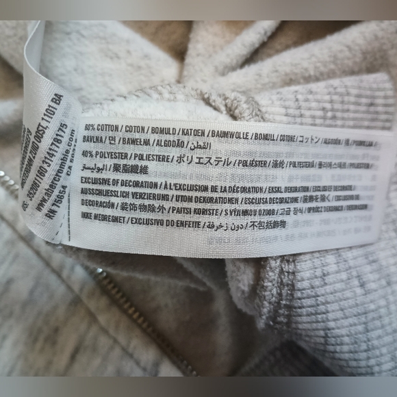 Hollister Women's Y2K Zip Hoodie XS Embroidered Patchwork Logo Preppy Boho - Picture 8 of 10